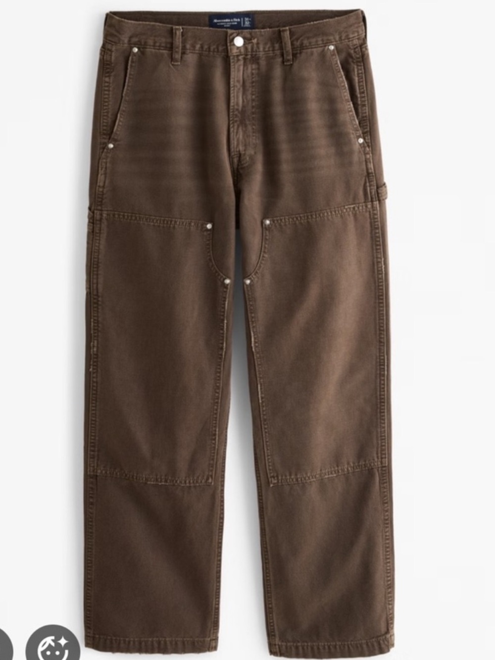 Abercrombie & Fitch Men’s Authentic Rigid Denim Baggy Workwear Jeans